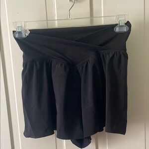 Black Skort with Flowy Design